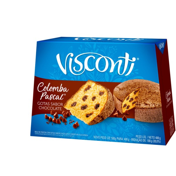 Encontraproduto.com.br - Colomba Pascal VISCONTI Gotas de Chocolate Caixa 400g