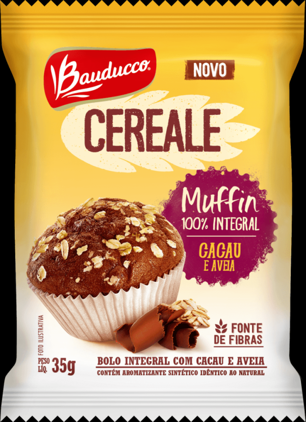 Muffin Integral Cacau e Aveia Bauducco Cereale Pacote 35g