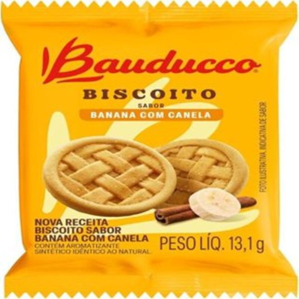 Bauducco Biscoito Sabor Banana com Canela 13,1 gramas