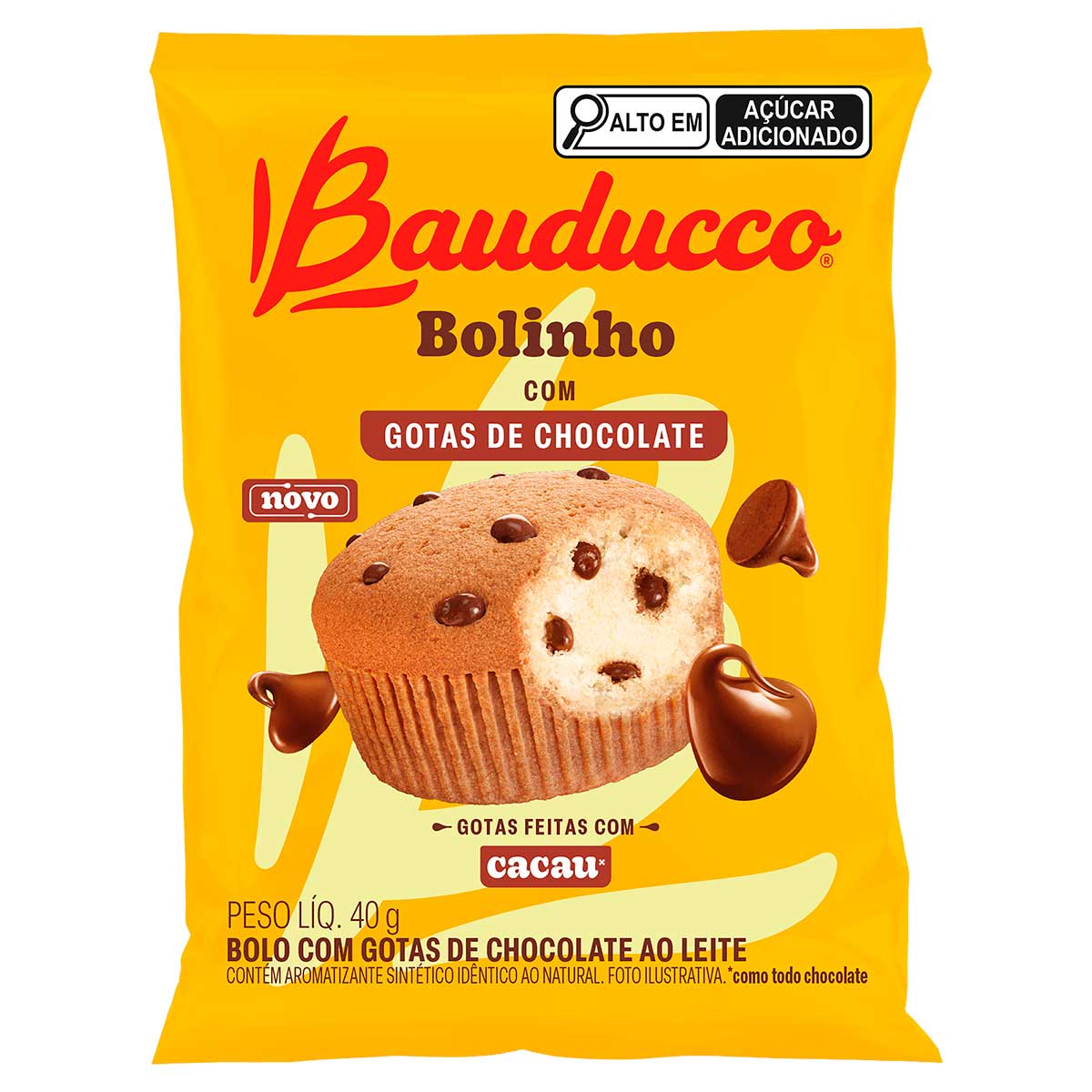 Encontraproduto.com.br - Bolinho Bauducco Gotas de Chocolate Pacote com 40g