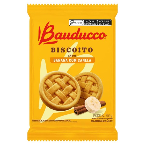 Encontraproduto.com.br - Biscoito Bauducco Banana com Canela 354g
