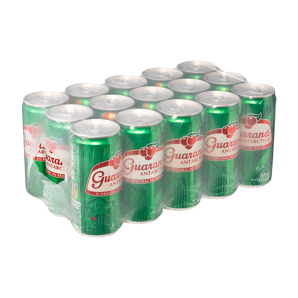 Encontraproduto.com.br - Refrigerante Guaraná Antarctica Pack com 15 Unidades 269ml Cada