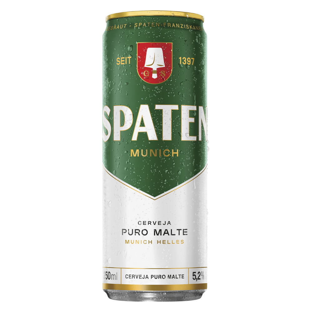 Encontraproduto.com.br - Cerveja Spaten Lata Sleek 350 ml