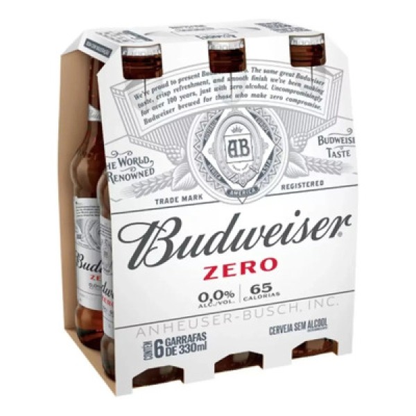 Cerveja Zero Budweiser Long Neck com 330ml