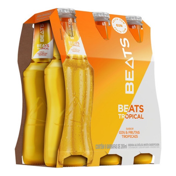 Encontraproduto.com.br - Skol Beats Tropical Garrafa 269ml - Pack C/6un