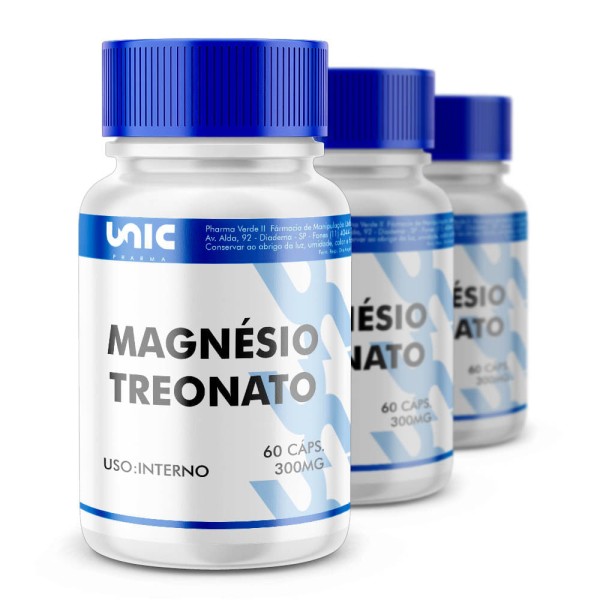Encontraproduto.com.br - Kit 3 Magnésio L-Treonato 300mg 60 Cáps (cada)
