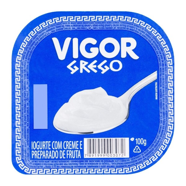 Encontraproduto.com.br - Iogurte Vigor Grego Tradicional 100G