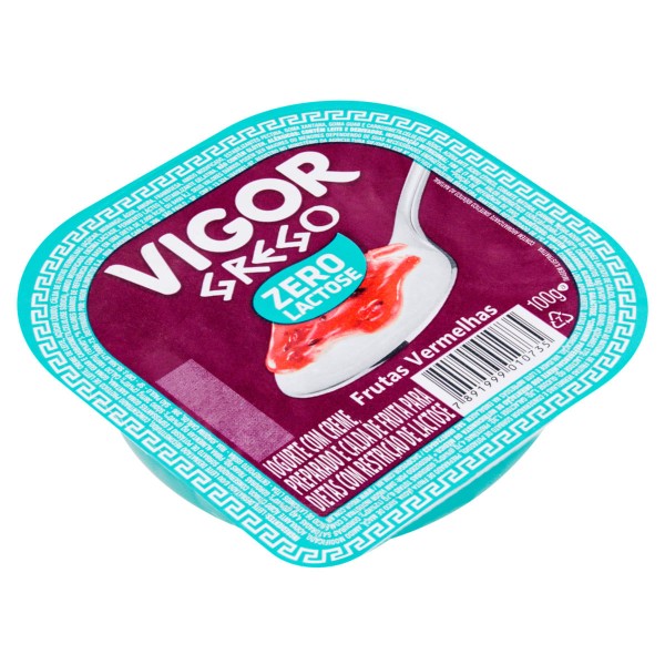 Encontraproduto.com.br - Iogurte De Frutas Vermelhas Zero Lactose Grego Vigor 100 G