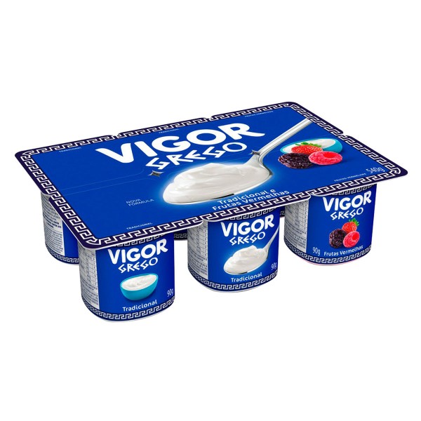 Encontraproduto.com.br - Iorgurte Vigor Grego Natural e Frutas Vermelhas 540g