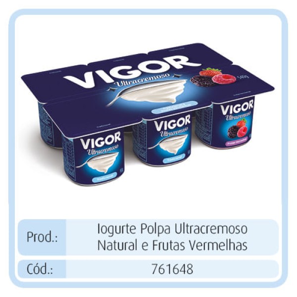Encontraproduto.com.br - Iorgurte Vigor Grego Natural e Frutas Vermelhas 540g