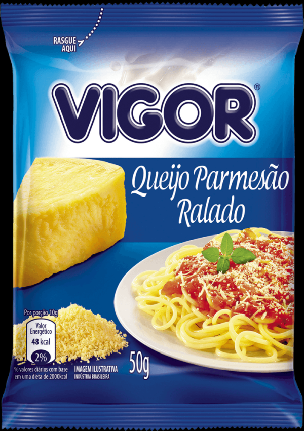 Encontraproduto.com.br - Queijo Parmesão Ralado Vigor Sachê com 50g