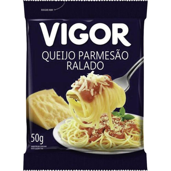 Encontraproduto.com.br - Queijo Parmesão Ralado Vigor Sachê com 50g