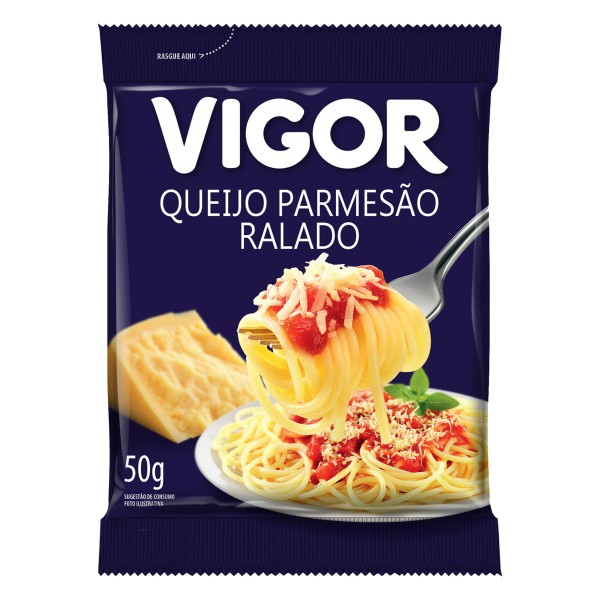 Encontraproduto.com.br - Queijo Parmesão Ralado Vigor Sachê com 50g
