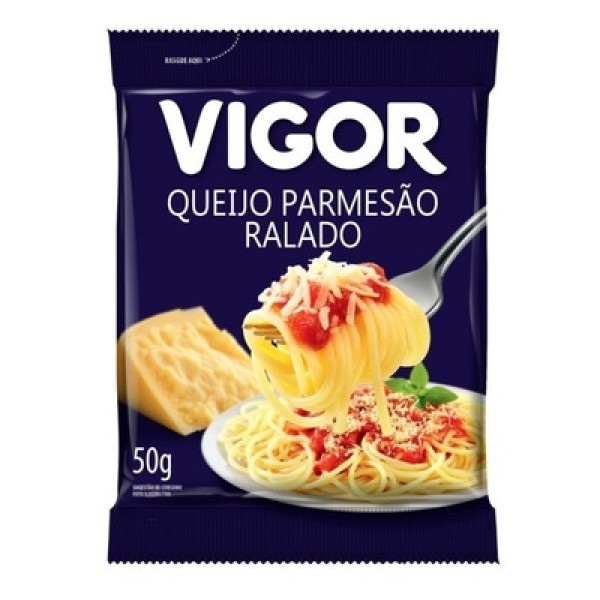 Encontraproduto.com.br - Queijo Parmesão Ralado Vigor Sachê com 50g