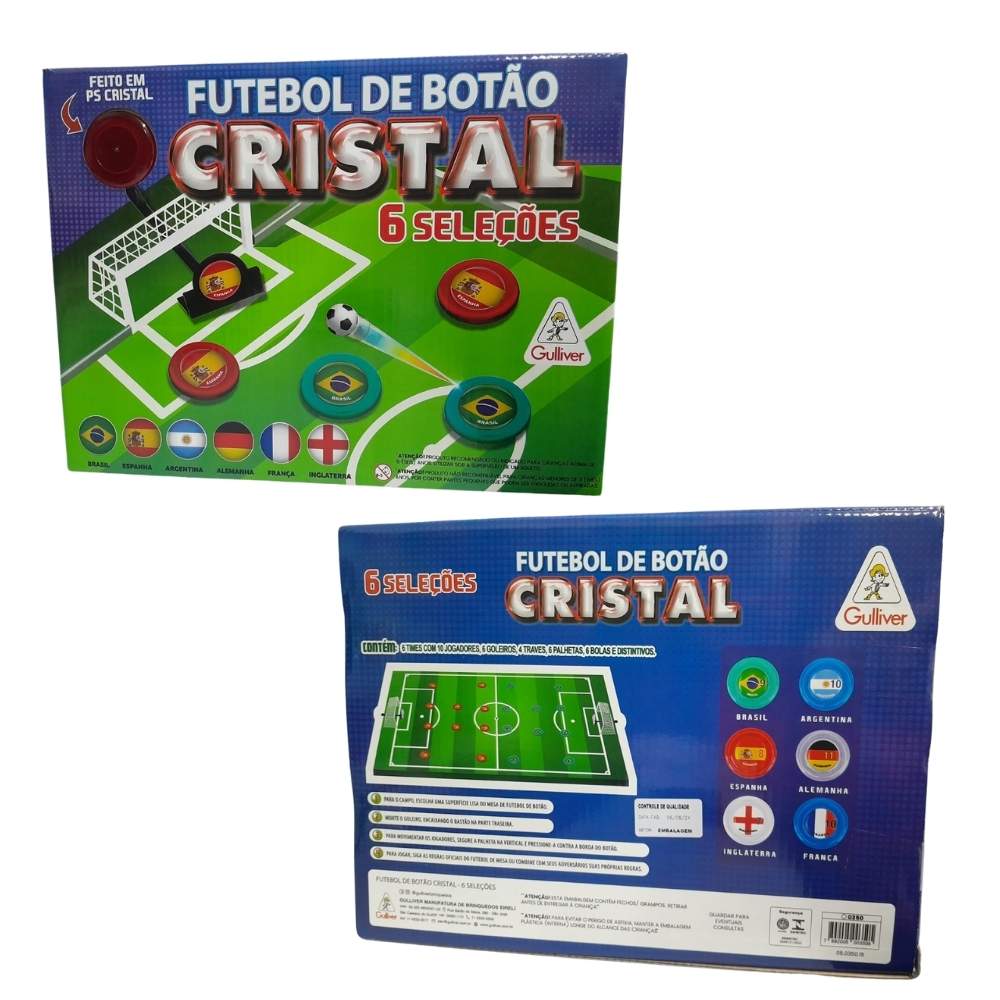 Encontraproduto.com.br - Futebol de Botão Cristal com 6 Times - Gulliver