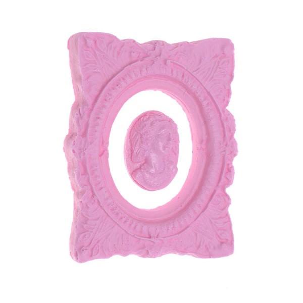 Encontraproduto.com.br - Molde de Silicone Moldura Retangular M + Camafeu (367) un FLEXARTE