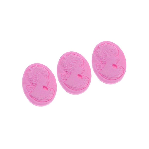 Encontraproduto.com.br - Molde de Silicone Camafeus Triplo (471) un FLEXARTE