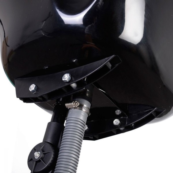 Encontraproduto.com.br - Lavatório Portátil Preto Com Pé Fixo Cabeleireiro