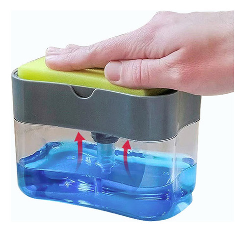 Encontraproduto.com.br - Dispenser 2 em 1 - Porta Detergente e Porta Esponja
