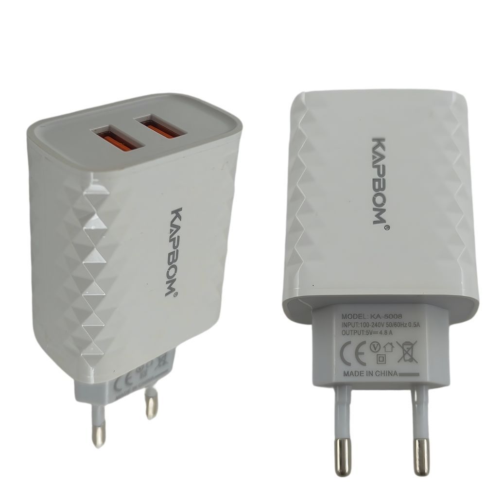 Encontraproduto.com.br - Fonte Para Carregamento De Baterias Universal Turbo 4.8a Com Usb Duplo