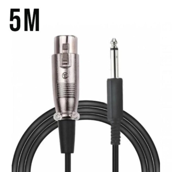 Encontraproduto.com.br - Cabo De Microfone Conexão P10 Macho x XLR Fêmea 5m Tomate