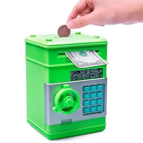 Mini Cofre Eletrônico Digital Senha 4 Dígitos Notas E Moedas (vermelho)
