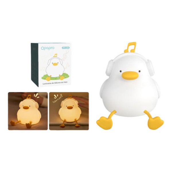 Encontraproduto.com.br - Luminária LED RGB em silicone luz noturna Aiker Pandinha sentado 10,9x9,5x10,5cm