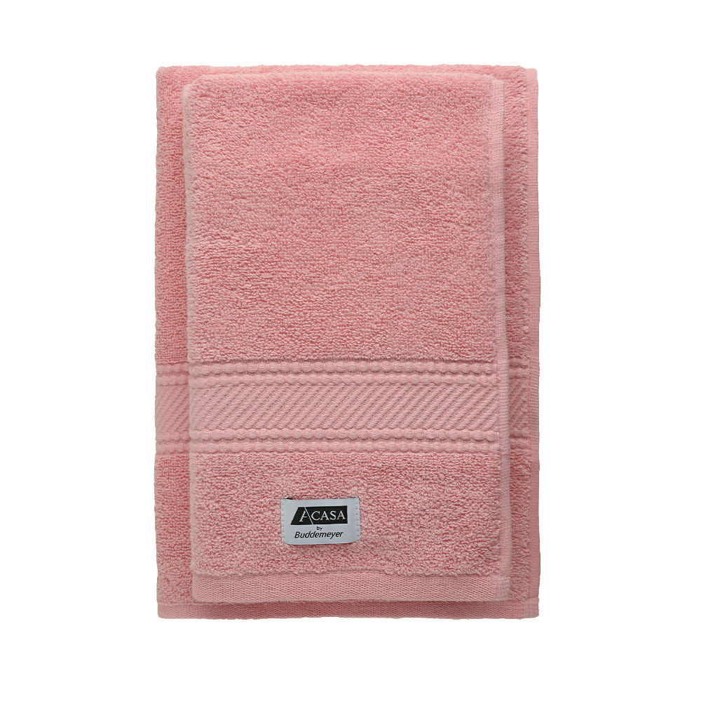 Encontraproduto.com.br - Jogo de Toalha com 2 Peças Algodão Rosa Midelt ACASA