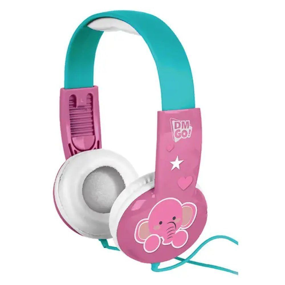 Encontraproduto.com.br - Fone De Ouvido Headphone Rosa Infantil Kids Com Cabo