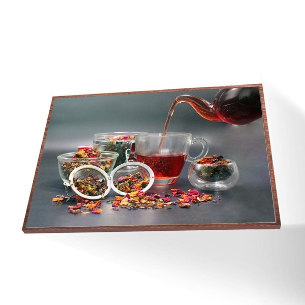 Encontraproduto.com.br - Quadro Hora Do Chá Canvas Sem Vidro Tamanho/moldura 90x60 Caixa Cor Madeira