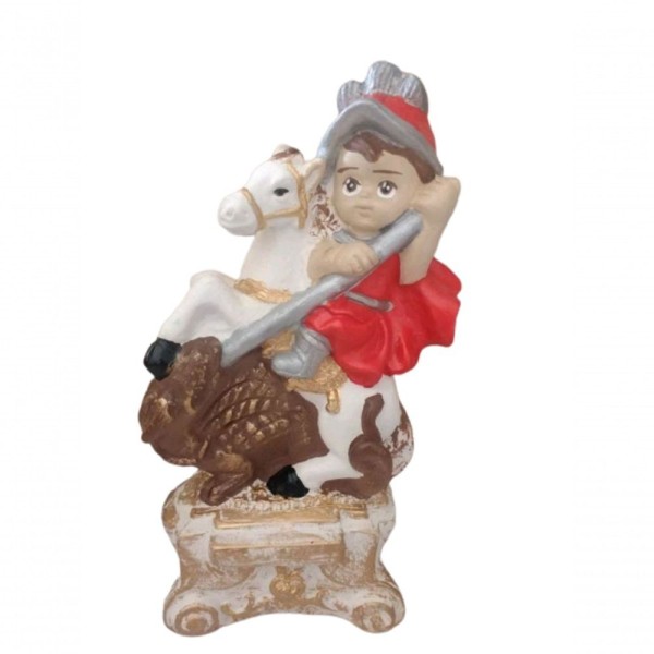 Encontraproduto.com.br - São Jorge Baby 13 cm em gesso