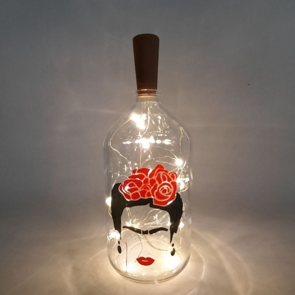 Encontraproduto.com.br - Garrafa Decorada Luminária