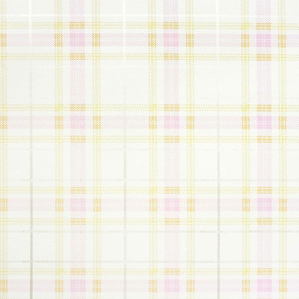 Encontraproduto.com.br - Papel de Parede All Kids Xadrez Amarelo e Rosa H2910807 - Rolo: 10m x 0,53m