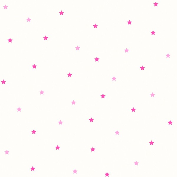 Papel de Parede Fofura Baby Estrelas Rosa Fundo Branco FF4049