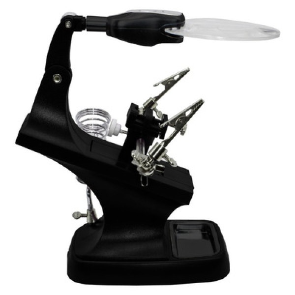 Encontraproduto.com.br - Lupa De Mesa Com Garras E Iluminação Led Usb Gt317w