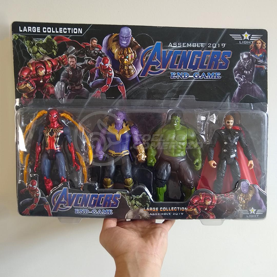 Encontraproduto.com.br - Kit 4Pcs Boneco Articulado 17Cm Vingadores End Game Large 21