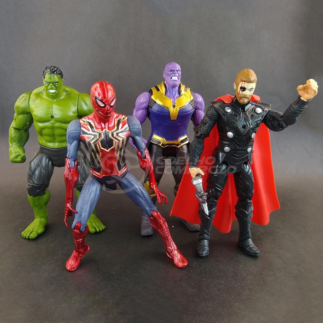 Encontraproduto.com.br - Kit 4Pcs Boneco Articulado 17Cm Vingadores End Game Large 21