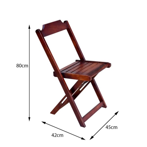 Encontraproduto.com.br - Kit 2 Conjuntos De Mesa Dobravel Com 2 Cadeiras De Madeira 70X70 - Imbu - Marrom