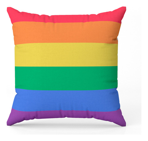 Encontraproduto.com.br - Almofada Avulsa Cheia Estampada Bandeiras Lgbt Cores 45cm X 45cm Com Refil Cor Lgbt