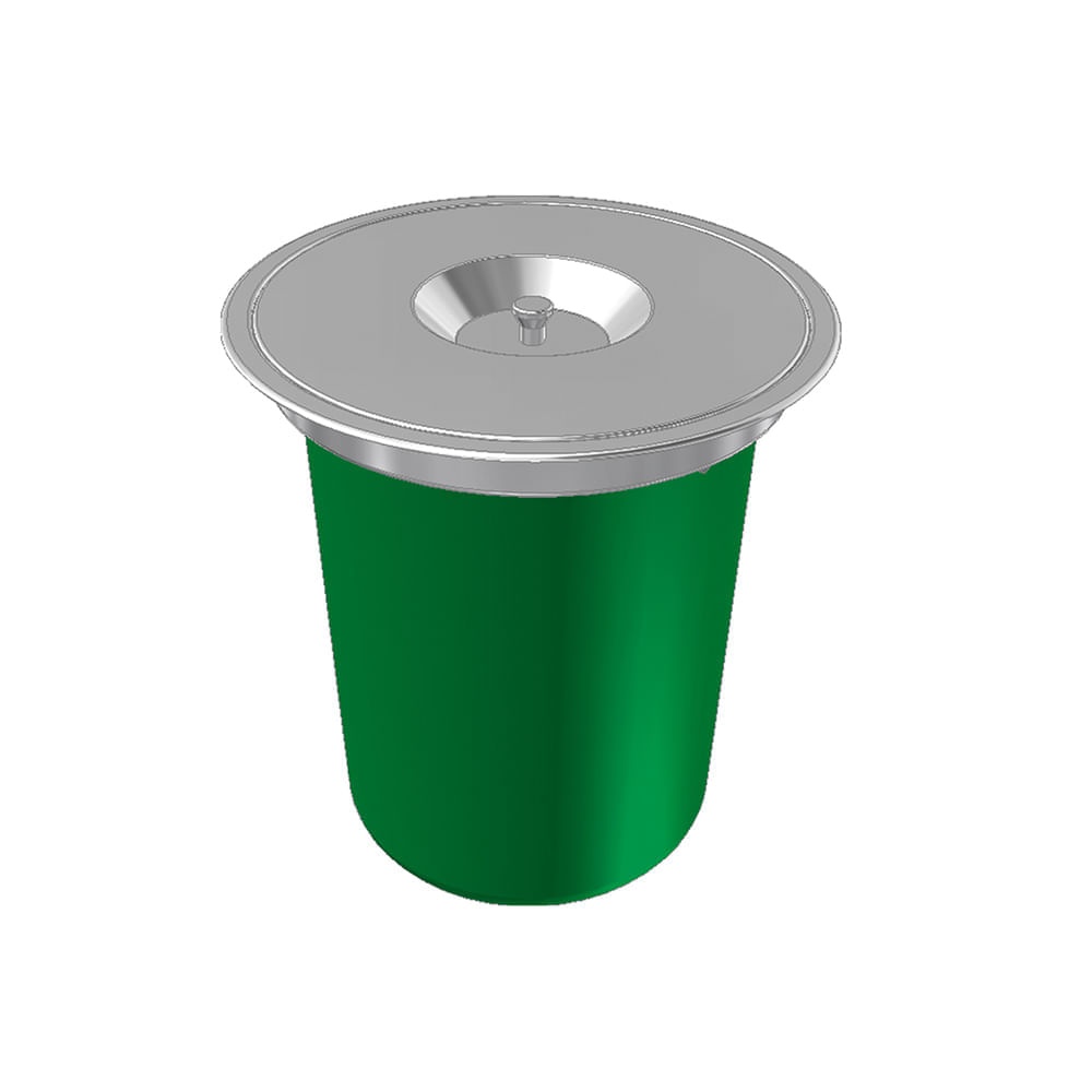 Encontraproduto.com.br - Lixeira de Sobrepor para Cuba Redonda 12L Inox Escovado