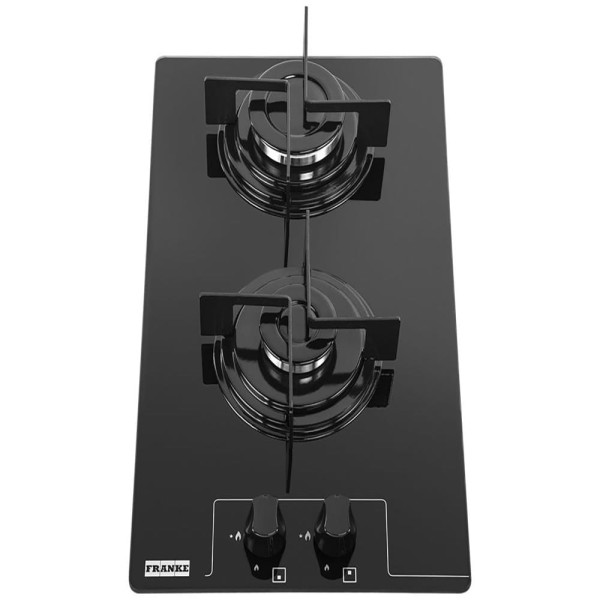 Encontraproduto.com.br - Cooktop a Gás Franke Glass 2Q Vidro Preto 14640
