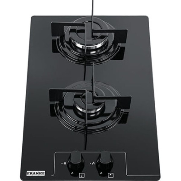 Encontraproduto.com.br - Cooktop a Gás Franke Glass 2Q Vidro Preto 14640