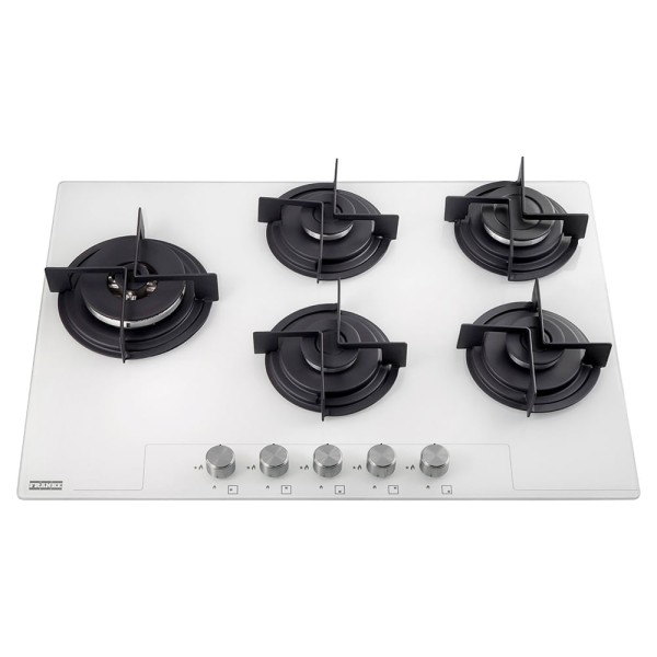 Cooktop à Gás Prática Glass 75 Gtc 5 Queimadores Branco