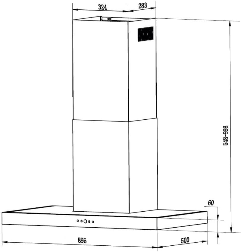 Encontraproduto.com.br - Coifa Linea Touch Parede 90 CM 220V - (16698) - Franke