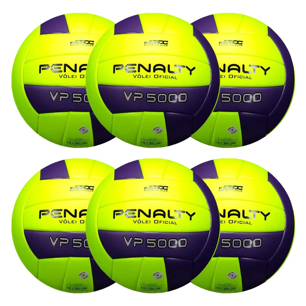 Kit 6 Bolas Vôlei Penalty Vp 5000 X Oficial