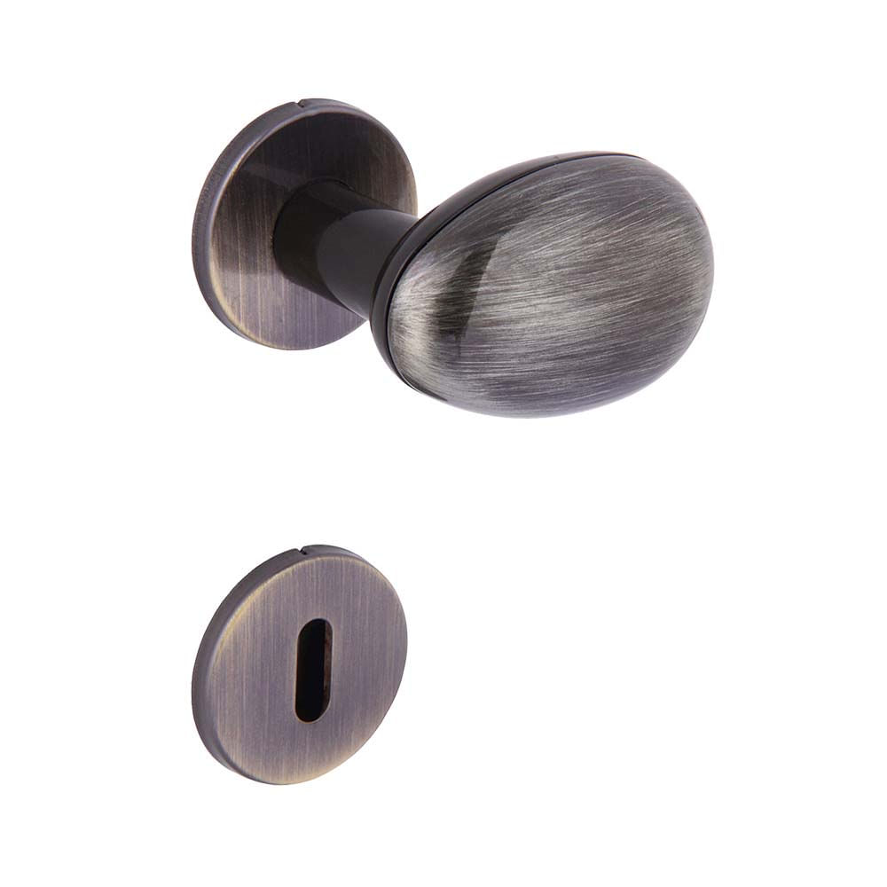 Fechadura Interna Ovo Roseta Redonda 40mm Antique Arouca