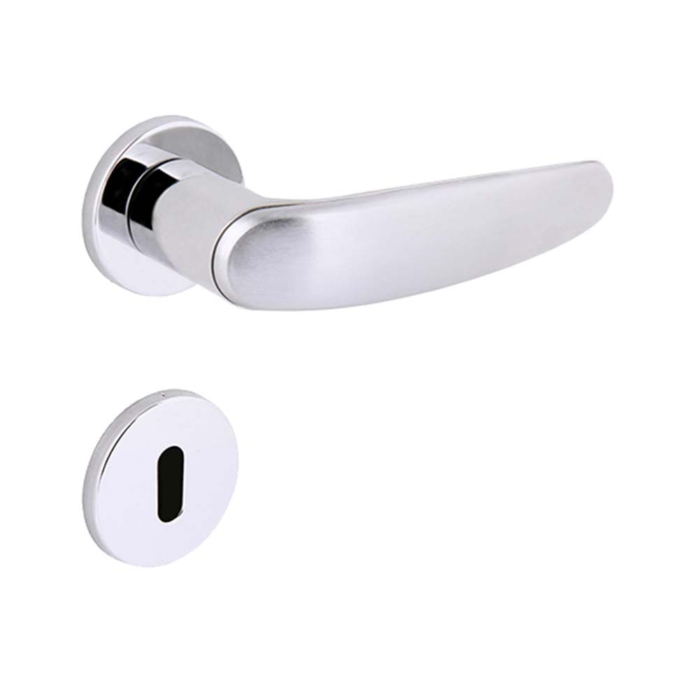 Fechadura Interna Polo Roseta Redonda 40mm Escovada Arouca