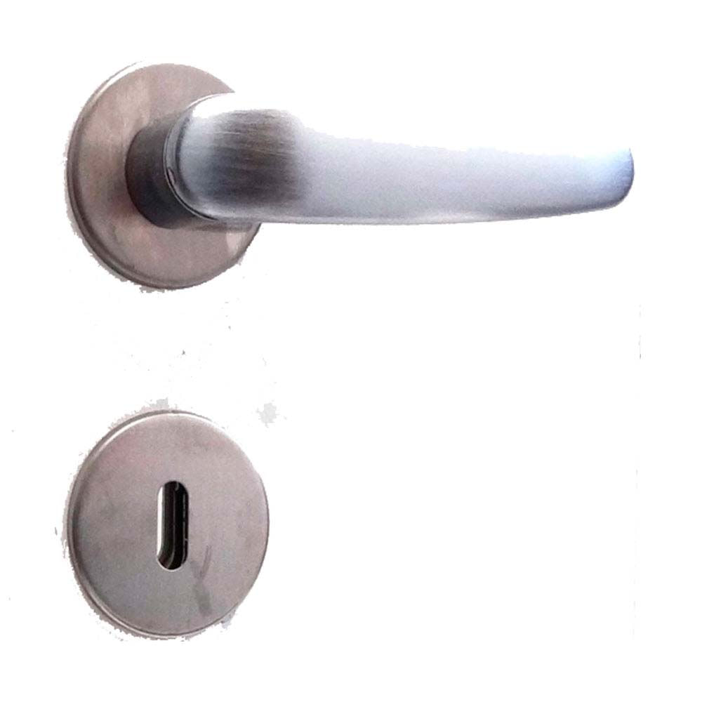 Fechadura Interna Polo Roseta Redonda 55mm Escovada Arouca