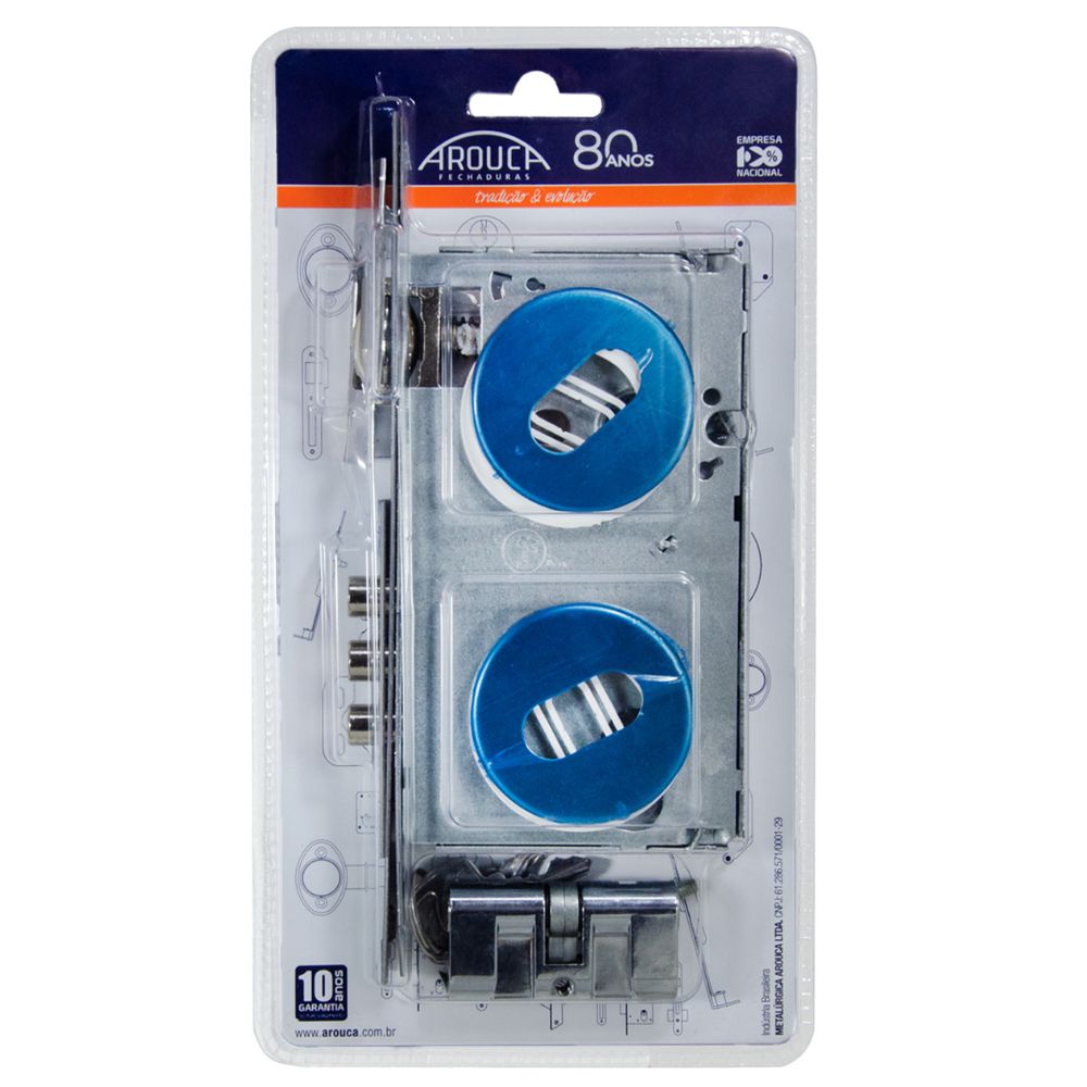 Fechadura Externa Rolete Trava 3 Pinos 4310/086tr-Z-Ie Arouca