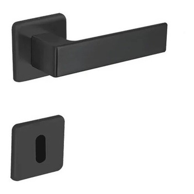 Encontraproduto.com.br - Fechadura Interna Chess Roseta Quadrada 40mm Preta Arouca